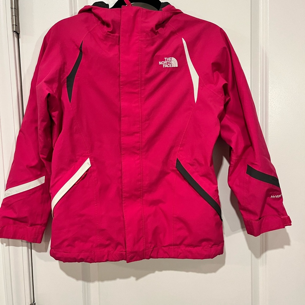 The North Face Kids Bright Pink Waterproof Rain Jacket